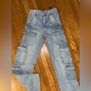 Zara Light Blue Cargo Pants for Men